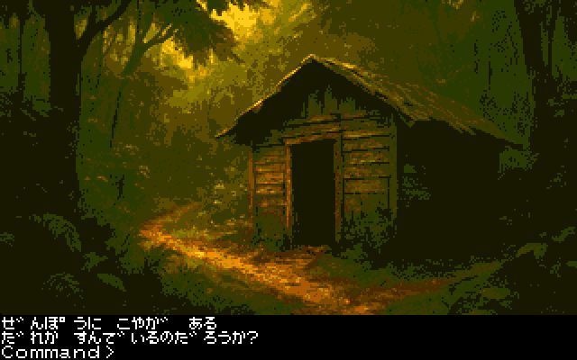 レトロアドベンチャーゲーム「漂着」 for FM77AV2 16色版 フロッピー3枚組