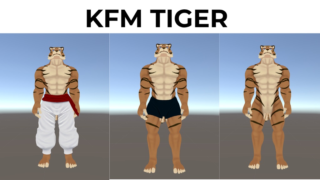 [VRChat Avatar] KFM Tiger Remaster v1.0 (VRCFury / PhysBones)