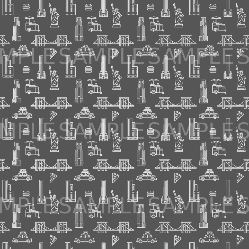 【デジタルペーパー】NYC MONOCHROME|シームレスパターン 3色セット|商用利用OK