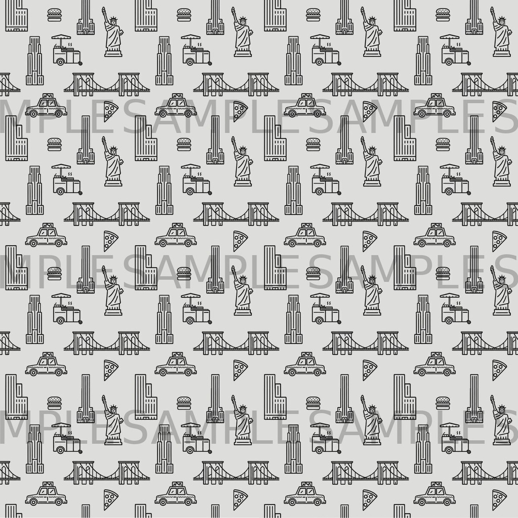 【デジタルペーパー】NYC MONOCHROME|シームレスパターン 3色セット|商用利用OK