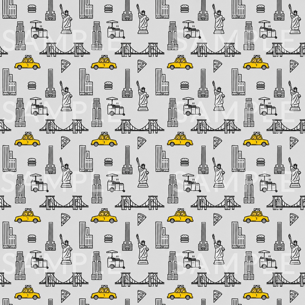 【デジタルペーパー】NYC COLOR ACCENT|シームレスパターン 3色セット|商用利用OK
