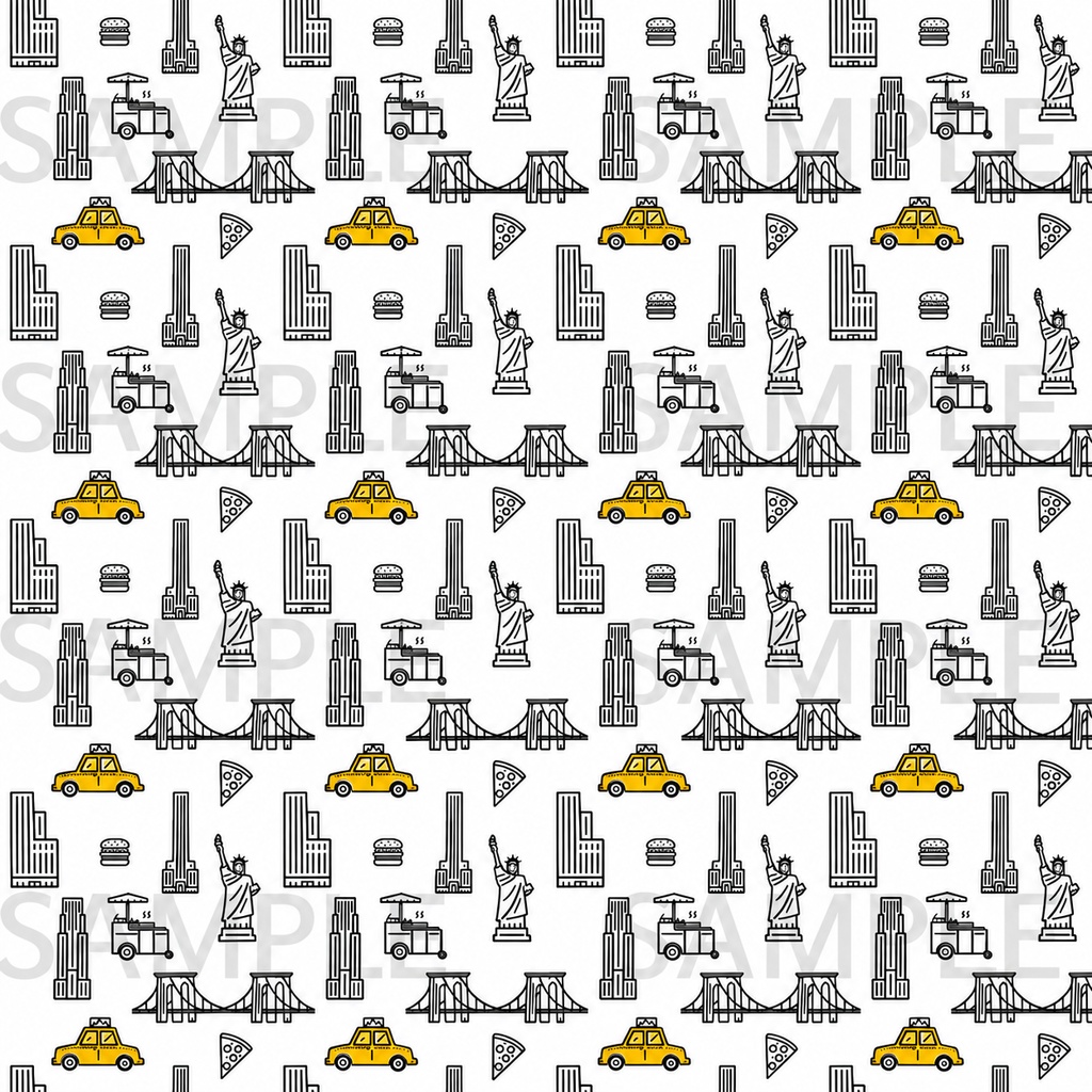 【デジタルペーパー】NYC COLOR ACCENT|シームレスパターン 3色セット|商用利用OK