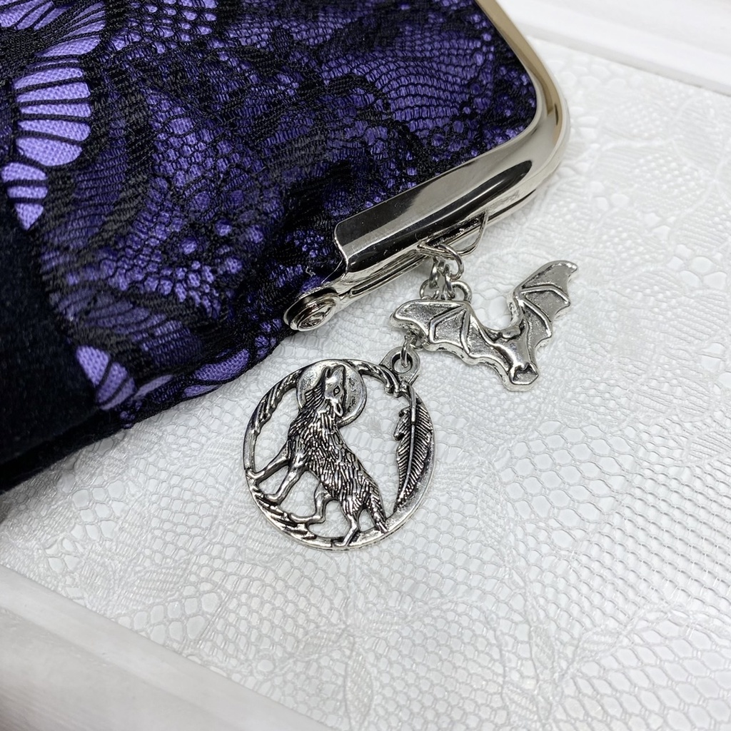 零晃モチーフがま口ポーチ