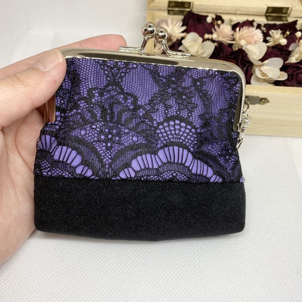 零晃モチーフがま口ポーチ