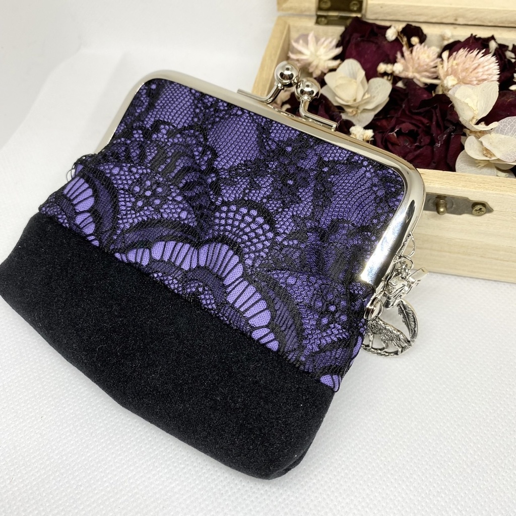 零晃モチーフがま口ポーチ