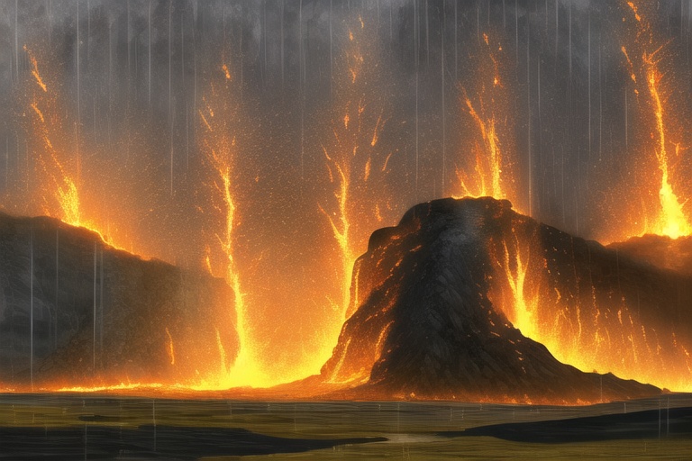 ・背景素材 火山 噴火 溶岩 マグマのイラスト 430枚