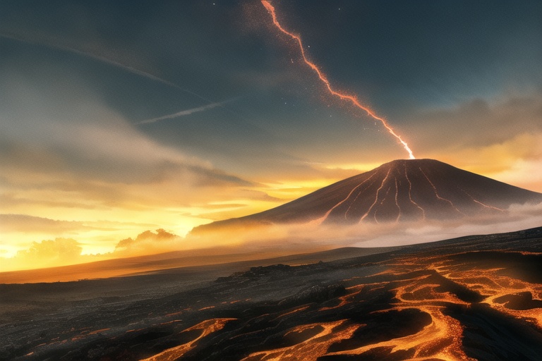 ・背景素材 火山 噴火 溶岩 マグマのイラスト 430枚