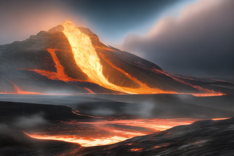 ・背景素材 火山 噴火 溶岩 マグマのイラスト 430枚