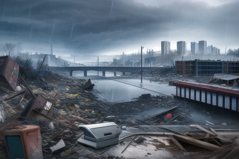 ・背景素材 破壊された都市【Vol.3】~廃墟、ゴーストタウンのイラスト 1000枚