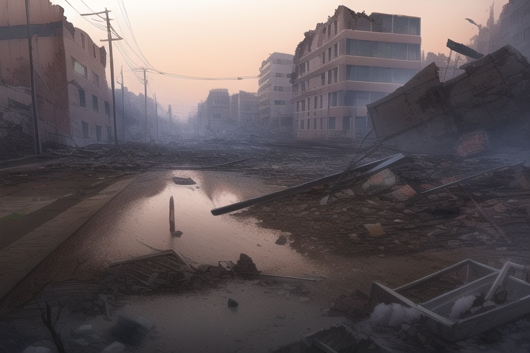 ・背景素材 破壊された都市【Vol.3】~廃墟、ゴーストタウンのイラスト 1000枚