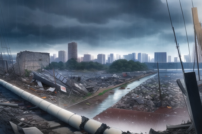 ・背景素材 破壊された都市【Vol.3】~廃墟、ゴーストタウンのイラスト 1000枚