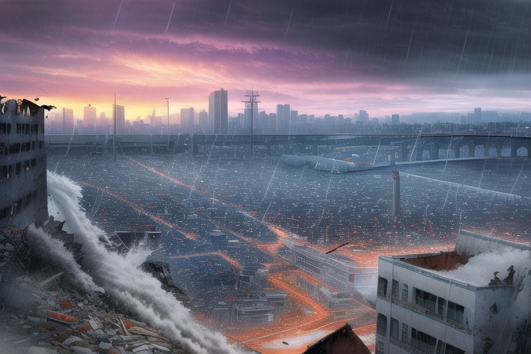 ・背景素材 破壊された都市【Vol.3】~廃墟、ゴーストタウンのイラスト 1000枚