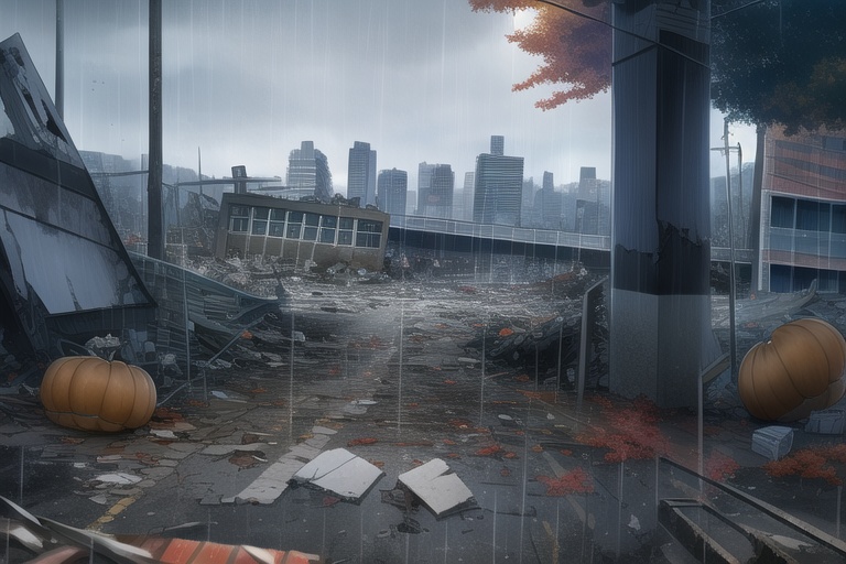 ・背景素材 破壊された都市【Vol.3】~廃墟、ゴーストタウンのイラスト 1000枚