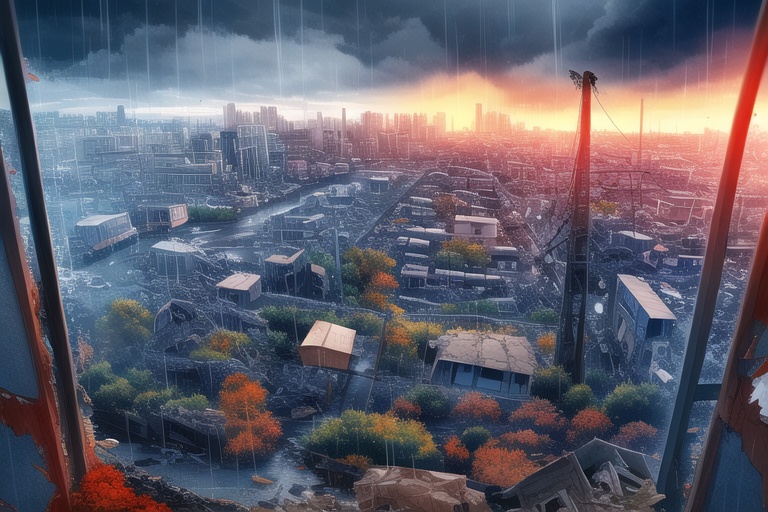 ・背景素材 破壊された都市【Vol.3】~廃墟、ゴーストタウンのイラスト 1000枚