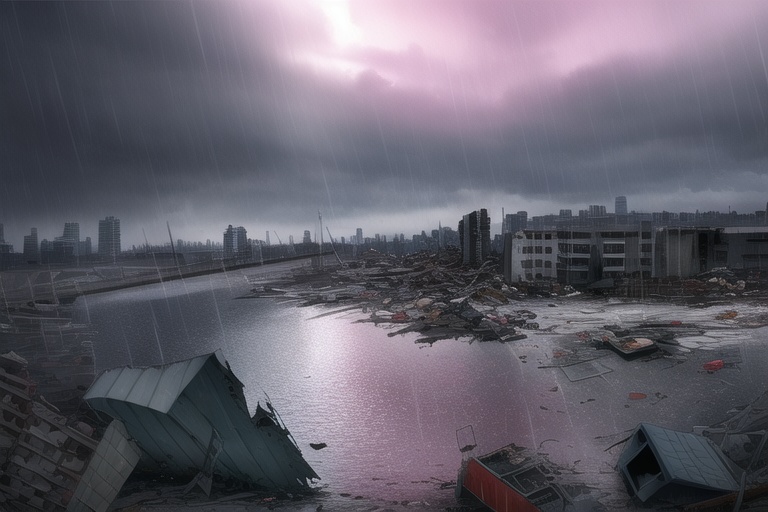 ・背景素材 破壊された都市【Vol.3】~廃墟、ゴーストタウンのイラスト 1000枚