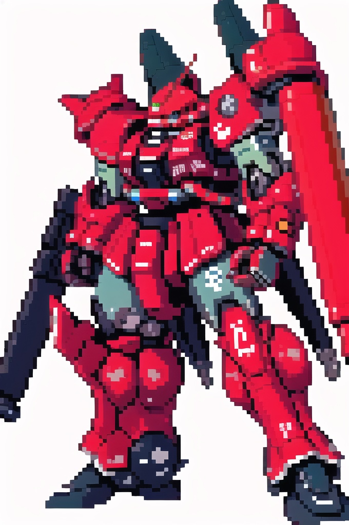 Stable Diffusion 技術検証 10 ザク モビルスーツ pixelart