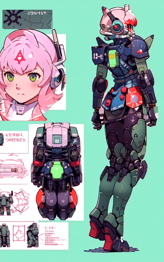 Stable Diffusion 技術検証 10 ザク モビルスーツ pixelart