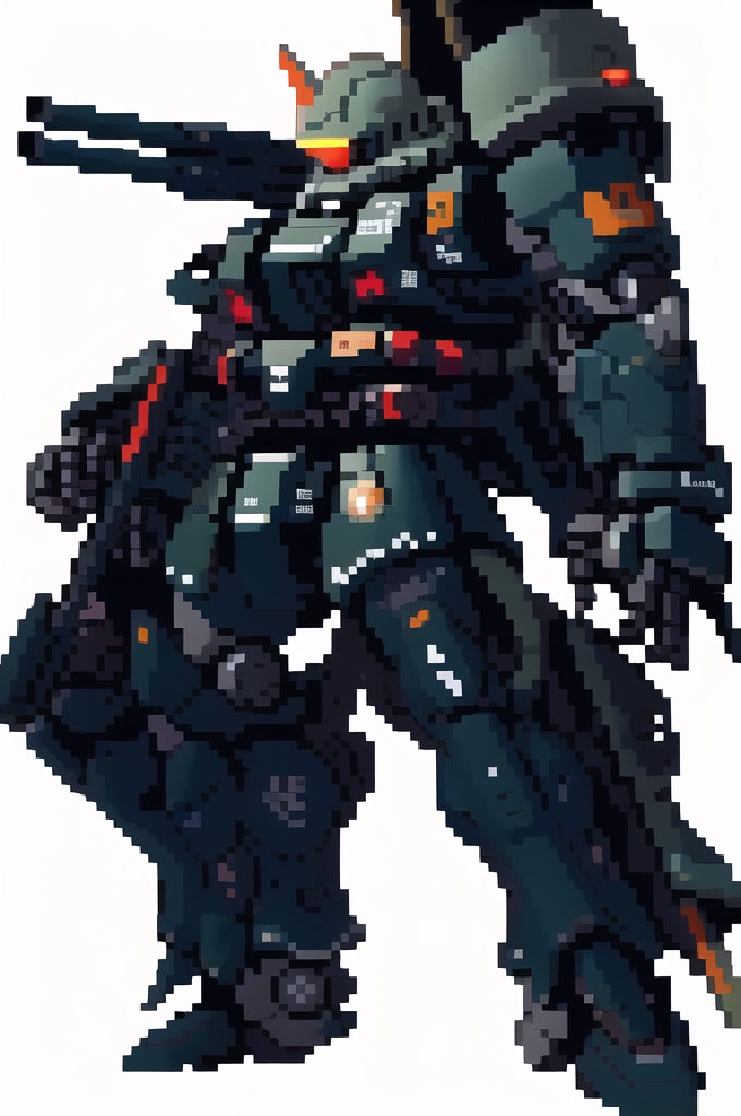 Stable Diffusion 技術検証 10 ザク モビルスーツ pixelart