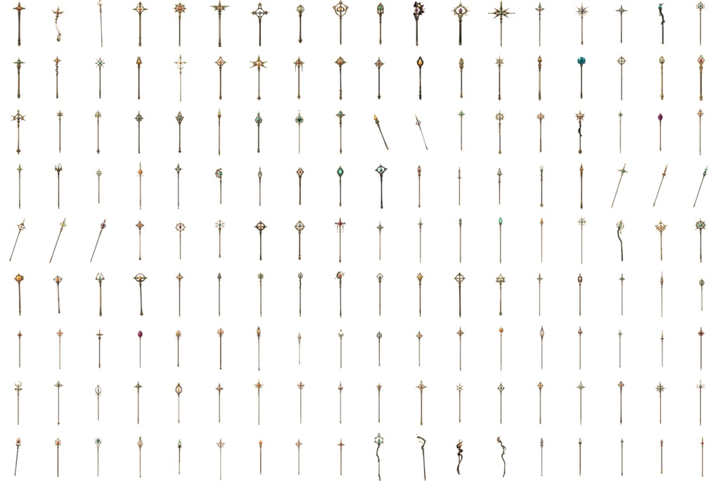 【デザイン資料集】魔法の杖・魔法のステッキ デザインコレクション