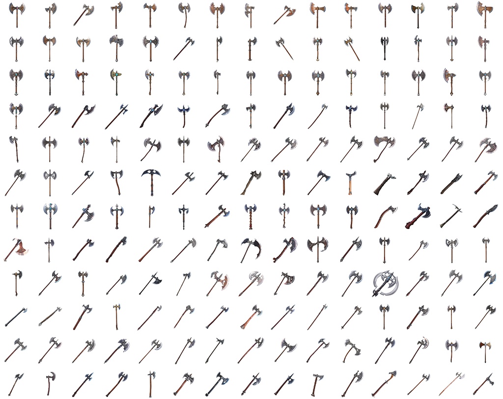 【デザイン資料集】 斧/バトルアックス デザインコレクション