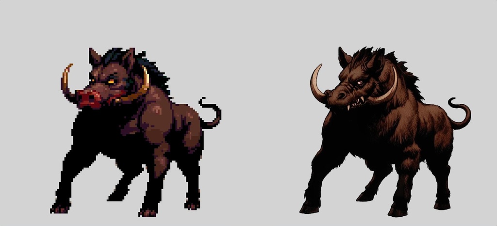 【デザイン資料集】ドット絵 + ノーマルアートモンスターA ver1 ←★!!データ追加