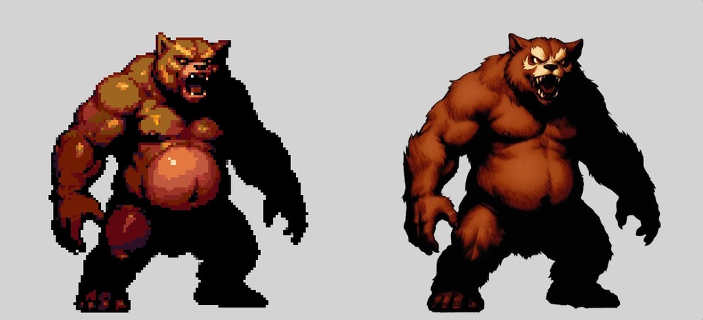 【デザイン資料集】ドット絵 + ノーマルアートモンスターA ver1 ←★!!データ追加