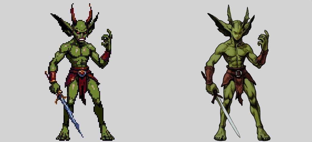 【デザイン資料集】ドット絵 + ノーマルアートモンスターA ver1 ←★!!データ追加