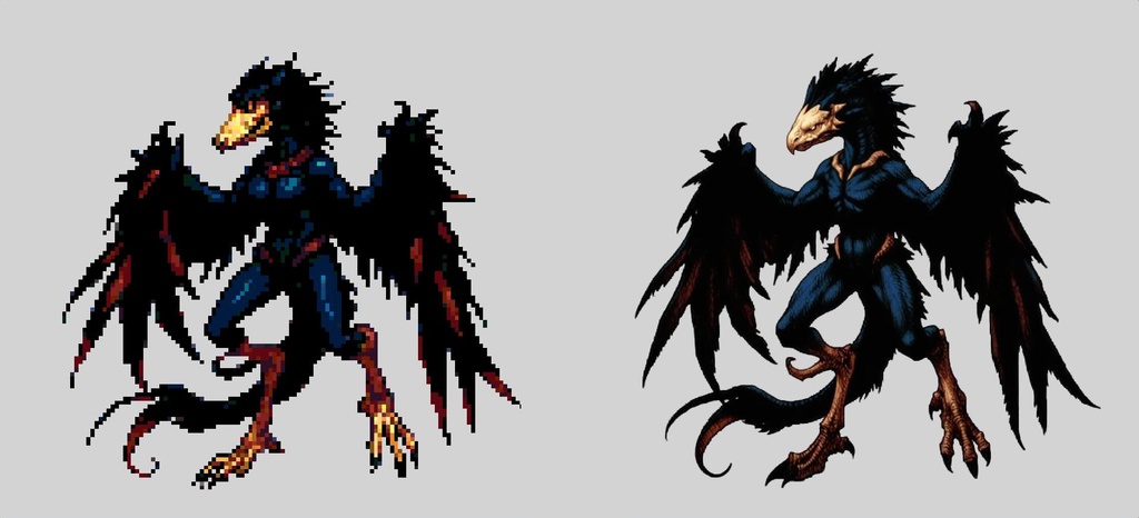 【デザイン資料集】ドット絵 + ノーマルアートモンスターA ver1 ←★!!データ追加