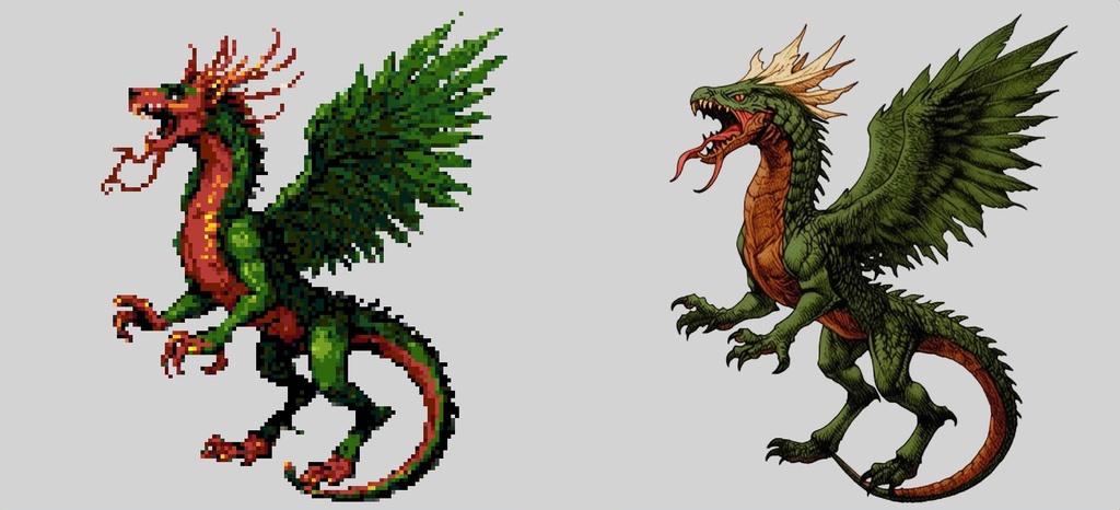 【デザイン資料集】ドット絵 + ノーマルアートモンスターA ver1 ←★!!データ追加