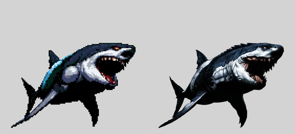 【デザイン資料集】ドット絵 + ノーマルアートモンスターA ver1 ←★!!データ追加