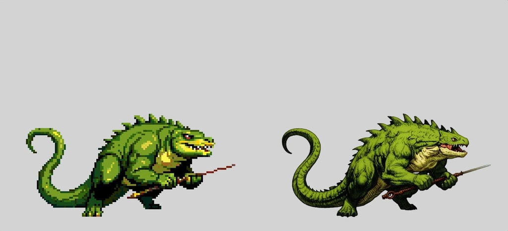 【デザイン資料集】ドット絵 + ノーマルアートモンスターA ver1 ←★!!データ追加