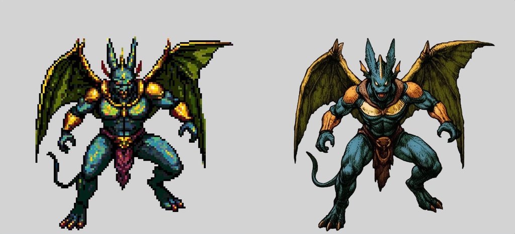 【デザイン資料集】ドット絵 + ノーマルアートモンスターA ver1 ←★!!データ追加