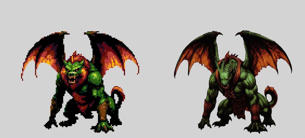 【デザイン資料集】ドット絵 + ノーマルアートモンスターA ver1 ←★!!データ追加