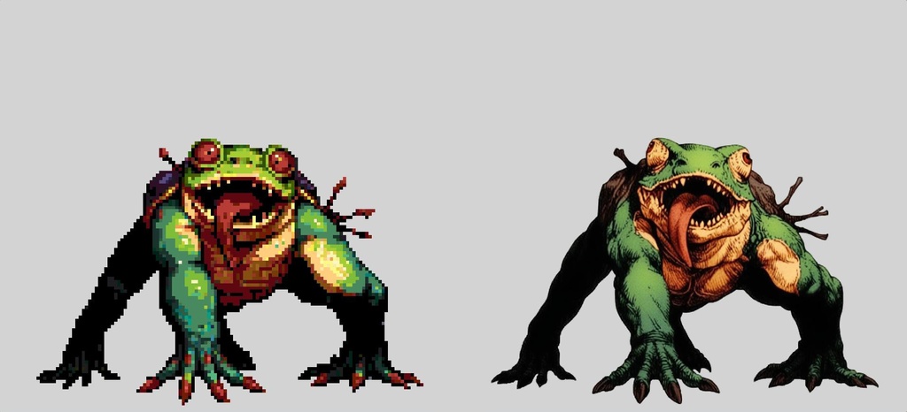 【デザイン資料集】ドット絵 + ノーマルアートモンスターA ver1 ←★!!データ追加