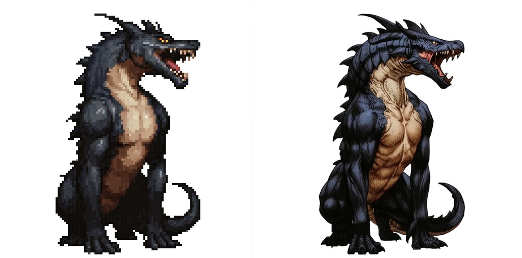 【デザイン資料集】ドット絵 + ノーマルアートモンスターB ver1 ←★!!データ追加