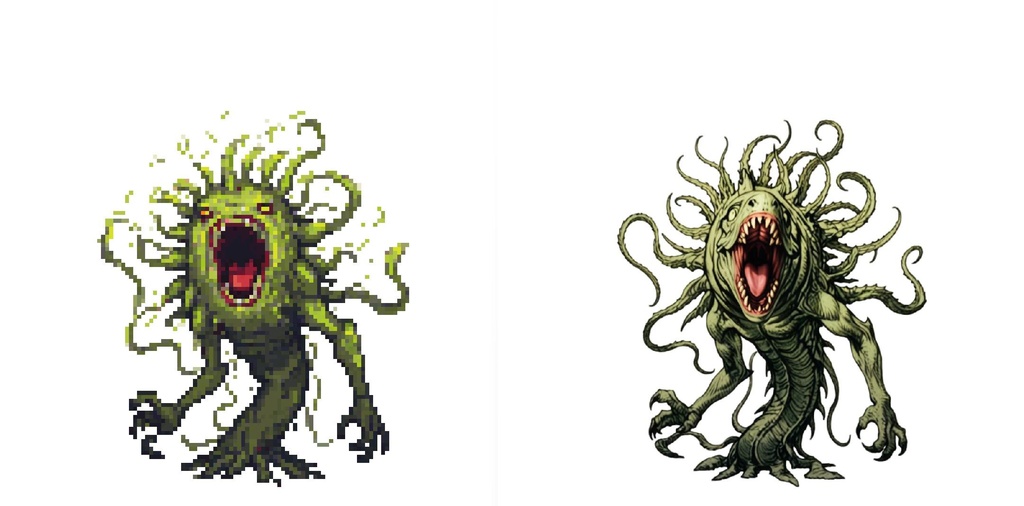 【デザイン資料集】ドット絵 + ノーマルアートモンスターB ver1 ←★!!データ追加