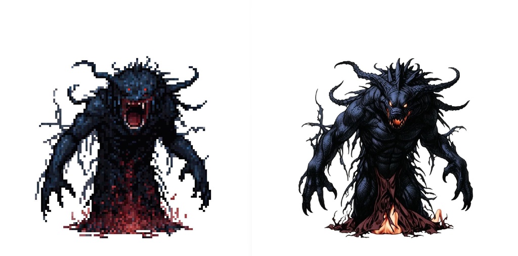 【デザイン資料集】ドット絵 + ノーマルアートモンスターB ver1 ←★!!データ追加