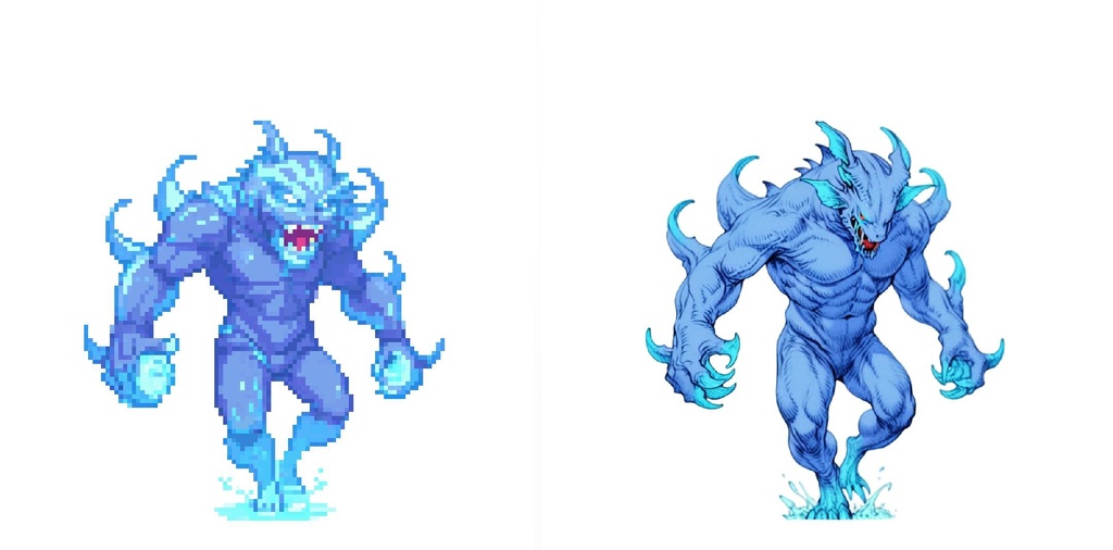 【デザイン資料集】ドット絵 + ノーマルアートモンスターB ver1 ←★!!データ追加