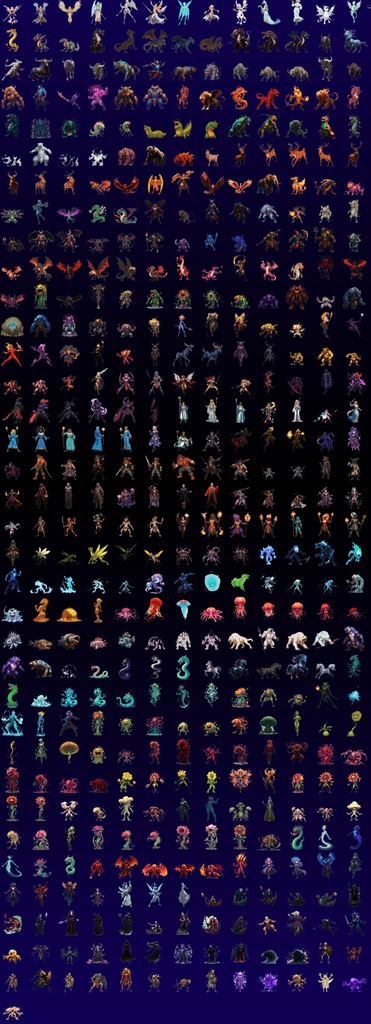 【デザイン資料集】ドット絵 モンスター2 ver1