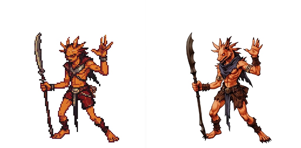 【デザイン資料集】ドット絵 + ノーマルアートモンスターB ver1 ←★!!データ追加