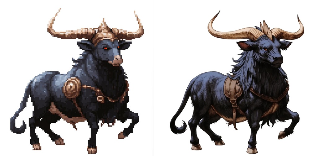 【デザイン資料集】ドット絵 + ノーマルアートモンスターB ver1 ←★!!データ追加