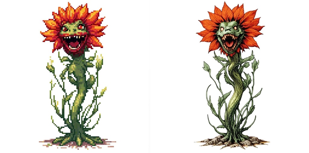 【デザイン資料集】ドット絵 + ノーマルアートモンスターB ver1 ←★!!データ追加