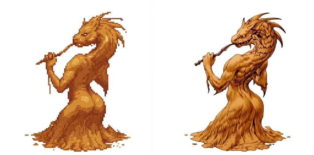 【デザイン資料集】ドット絵 + ノーマルアートモンスターB ver1 ←★!!データ追加