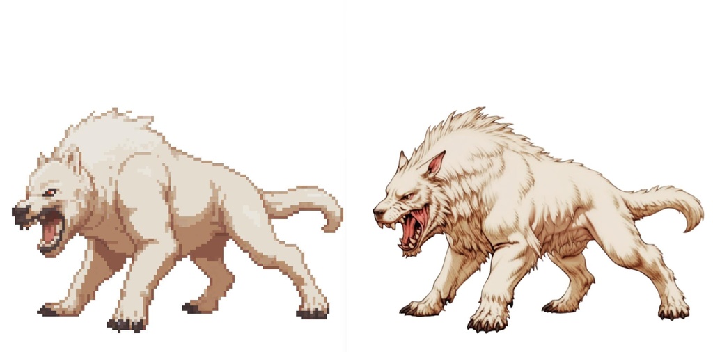 【デザイン資料集】ドット絵 + ノーマルアートモンスターB ver1 ←★!!データ追加