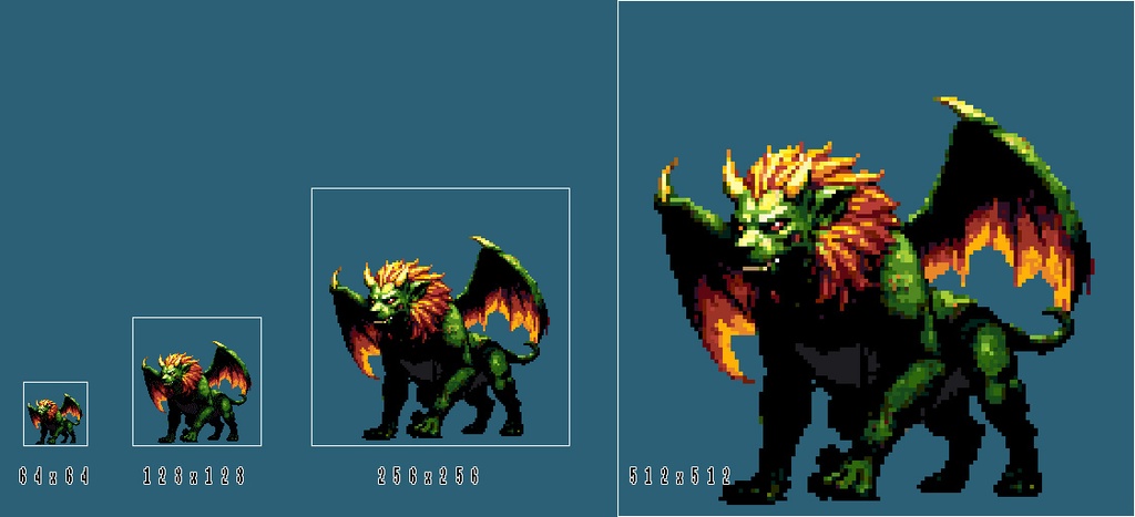 【デザイン資料集】ドット絵 モンスター2 ver1
