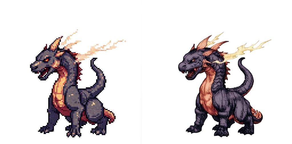 【デザイン資料集】ドット絵 + ノーマルアートモンスターB ver1 ←★!!データ追加