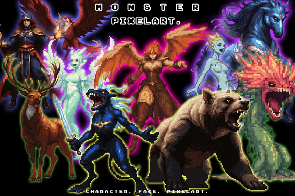 【デザイン資料集】ドット絵 モンスター2 ver1