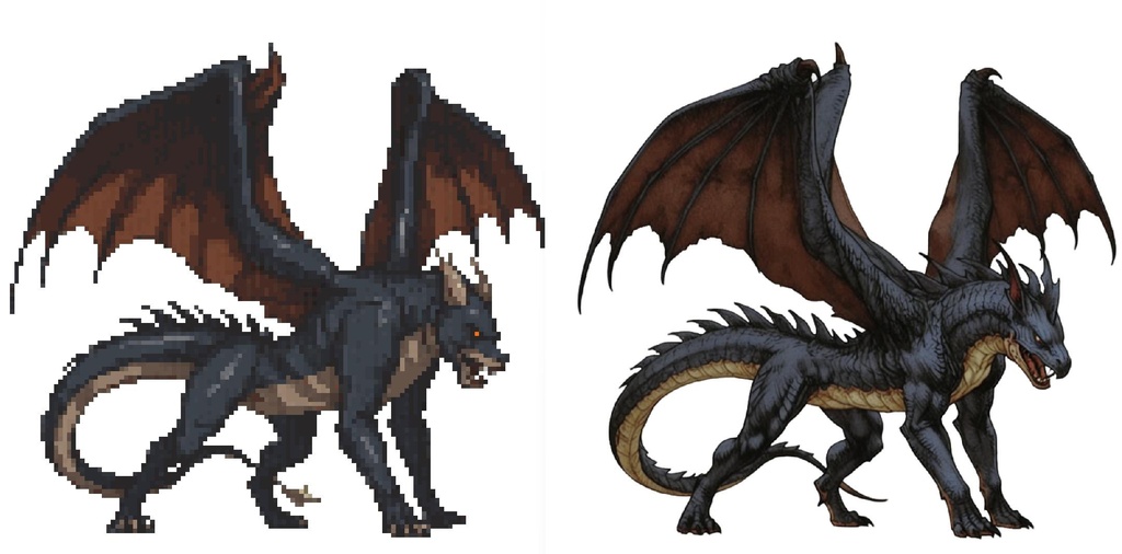 【デザイン資料集】ドット絵 + ノーマルアートモンスターB ver1 ←★!!データ追加