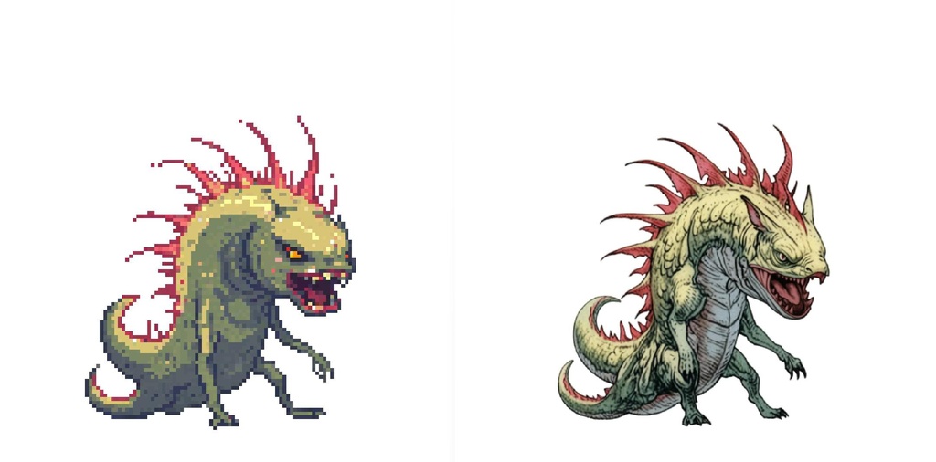 【デザイン資料集】ドット絵 + ノーマルアートモンスターB ver1 ←★!!データ追加