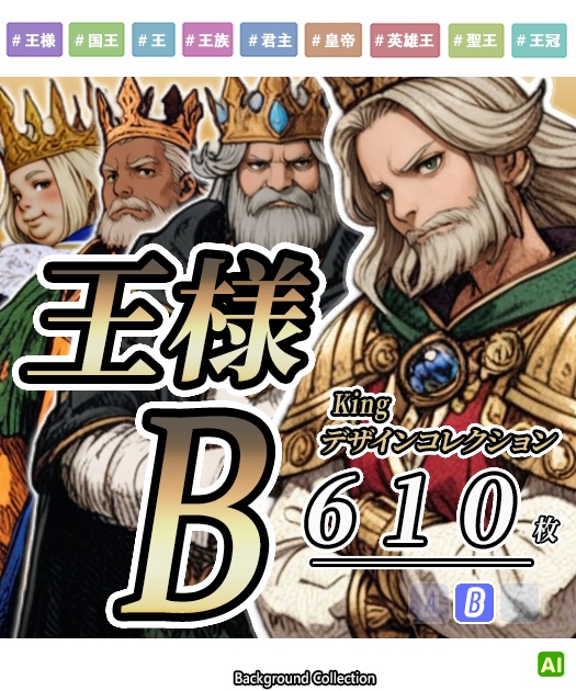 【デザイン資料集】王様(King)　デザインコレクション　[B] 